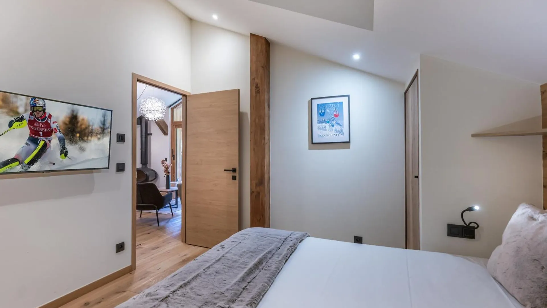 クールシュヴェルPenthouse Neuf Avec Balcon Sud, Proche Piste, Cheminee, Parking, Wifi - Fr-1-563-155アパートメント クールシュヴェル